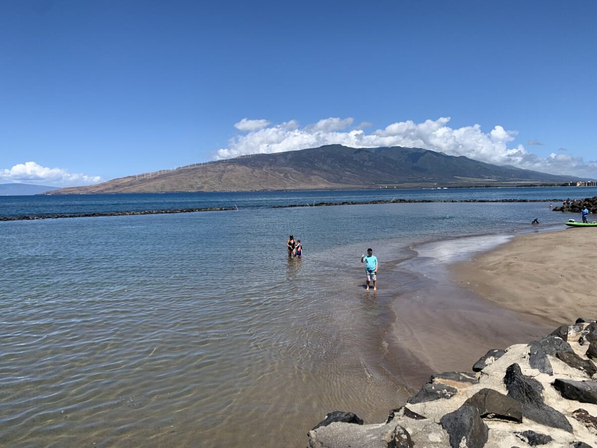 Best beach in Maui for little kids - Kalepolepo Beach
