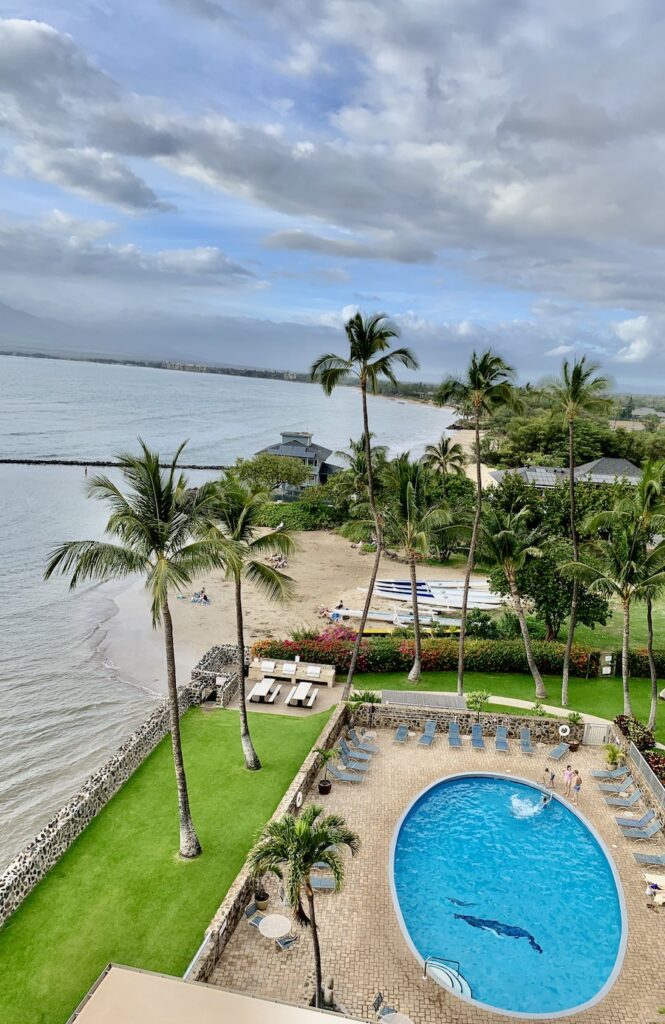 Menehune shores condo complex pool area and beach